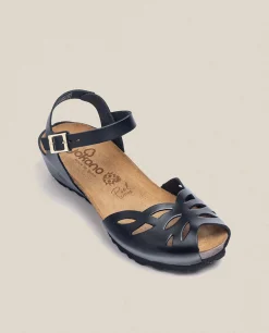Sandalia De Cuña Monaco 003 Negro