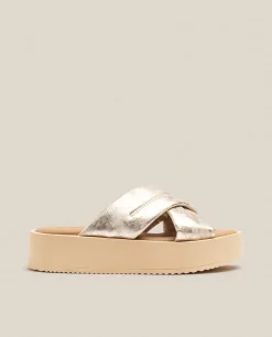 Sandalia De Plataforma CARMEN-004 Dorado