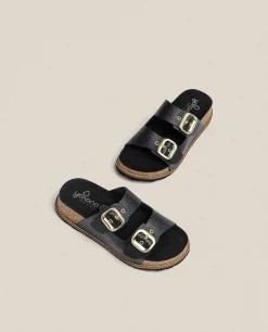Sandalia De Plataforma Oca 013 Negro