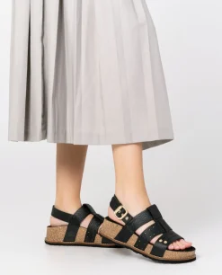 Sandalia De Plataforma Oca 007 Negro