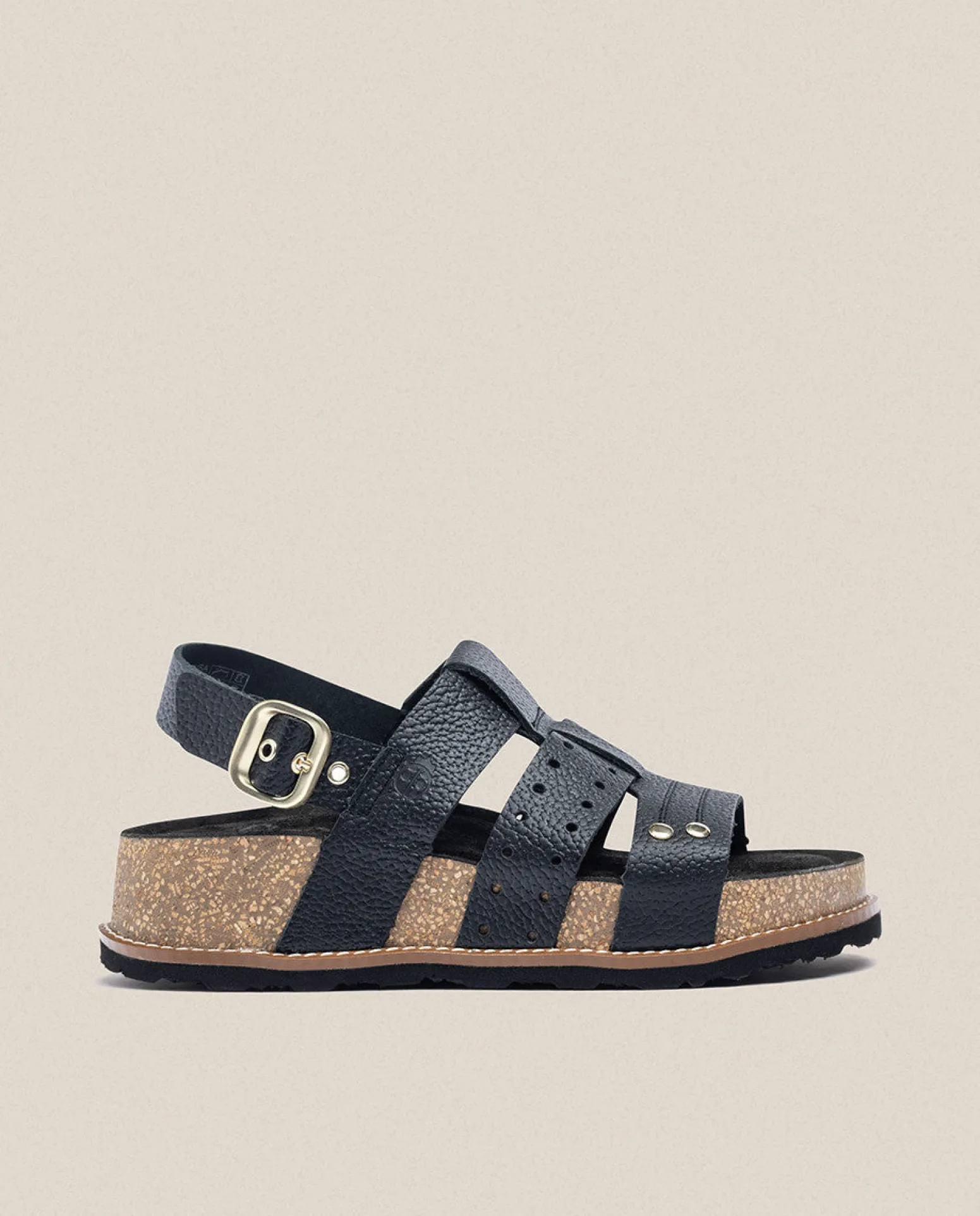 Sandalia De Plataforma Oca 007 Negro