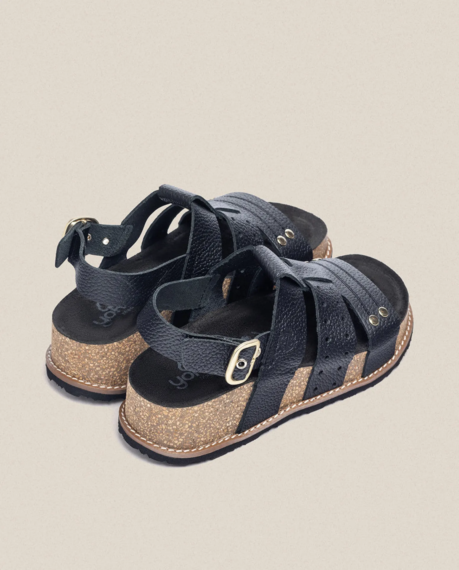 Sandalia De Plataforma Oca 007 Negro