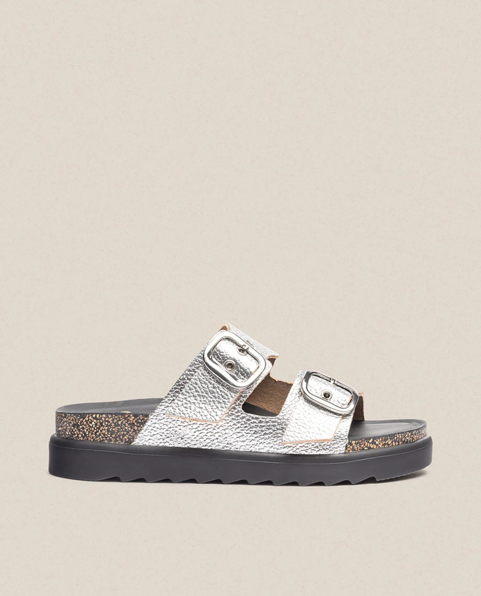 Sandalia De Plataforma Tunez 130 Plata