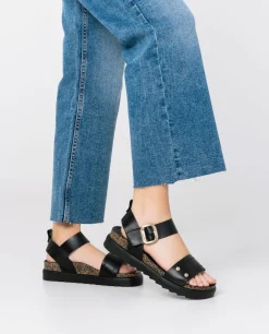 Sandalia De Plataforma Tunez 128 Negro