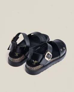 Sandalia De Plataforma Tunez 128 Negro