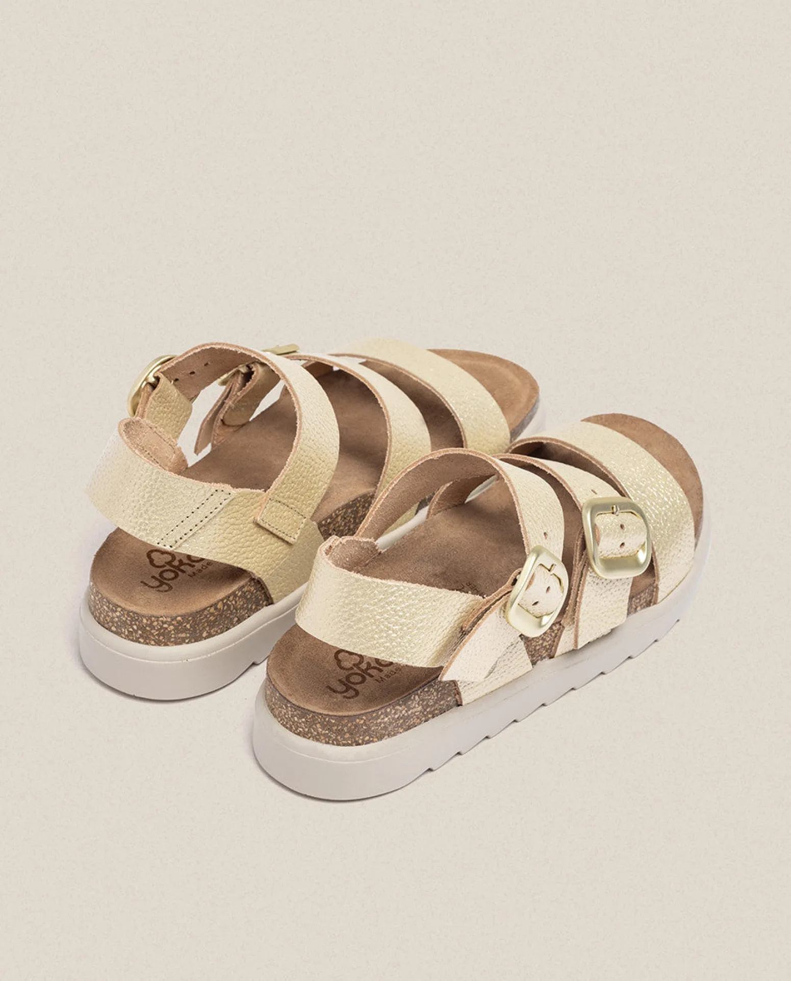 Sandalia De Plataforma Tunez 127 Dorado
