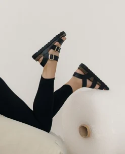 Sandalia De Plataforma Tunez 127 Negro