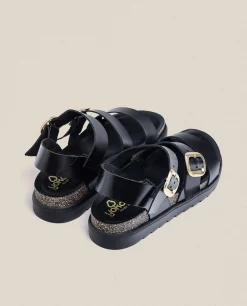 Sandalia De Plataforma Tunez 127 Negro