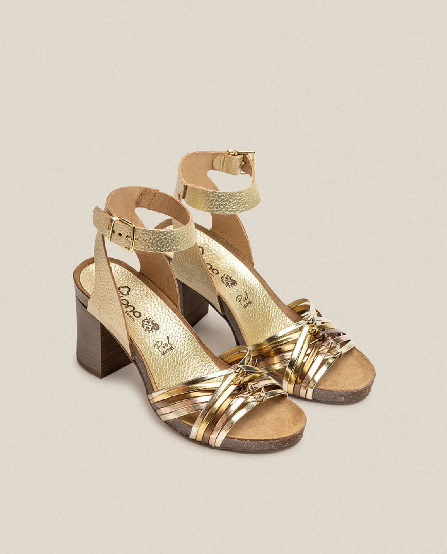 Sandalia De Tacón Ponza 005 Dorado