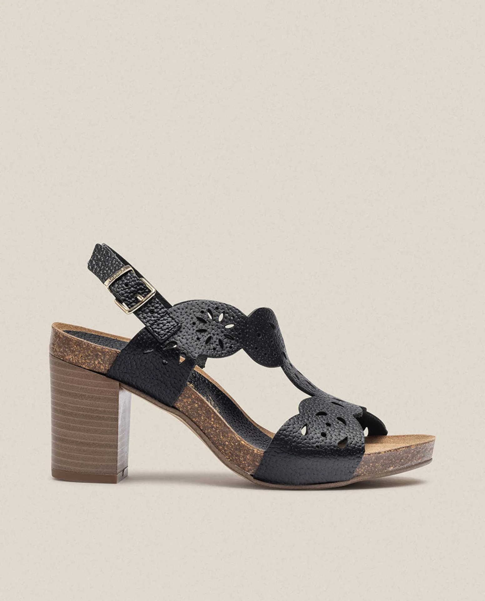Sandalia De Tacón Ponza 006 Negro