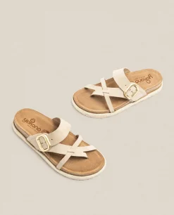 Sandalia Plana Arena 003 Beige