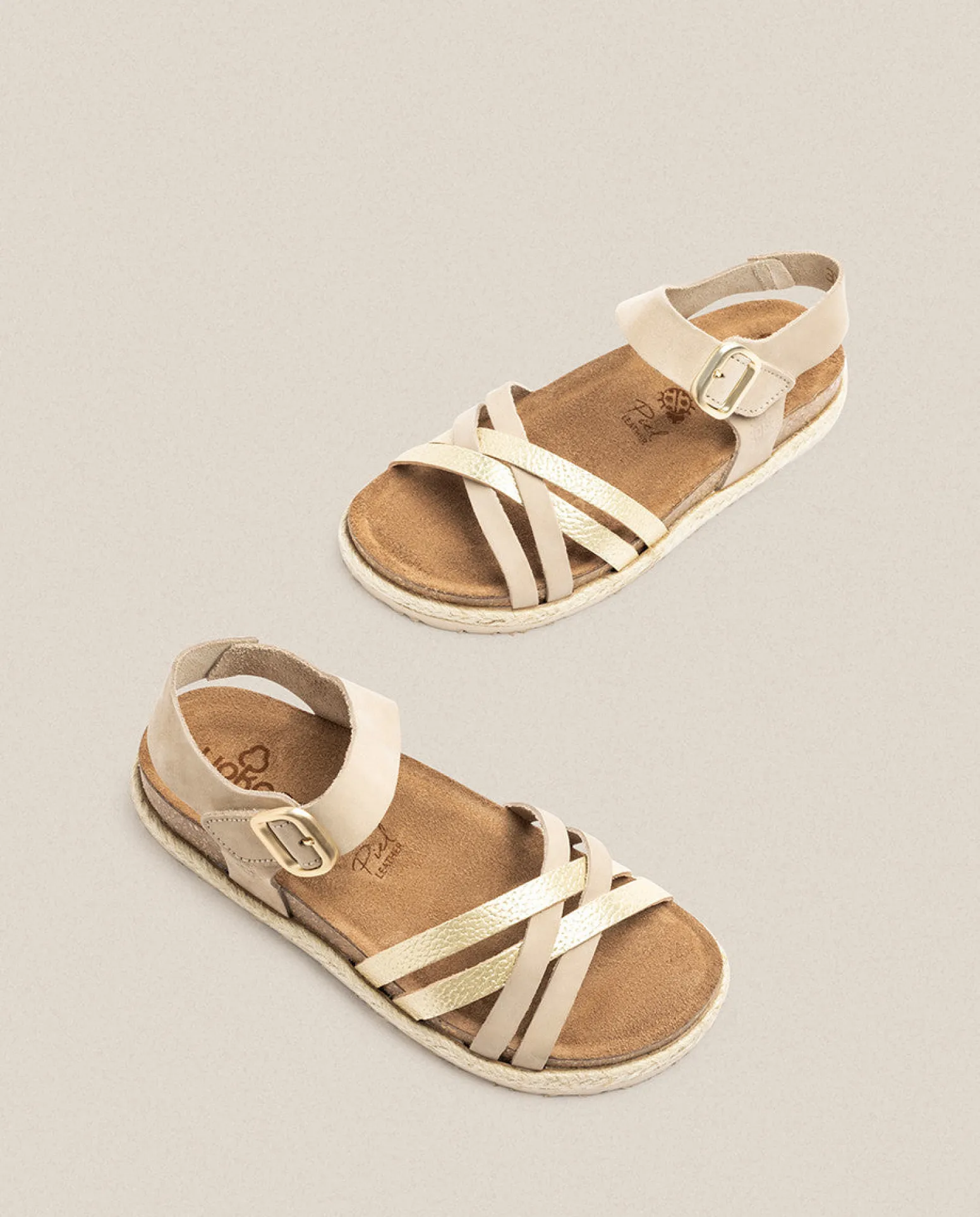 Sandalia Plana Arena 001 Beige