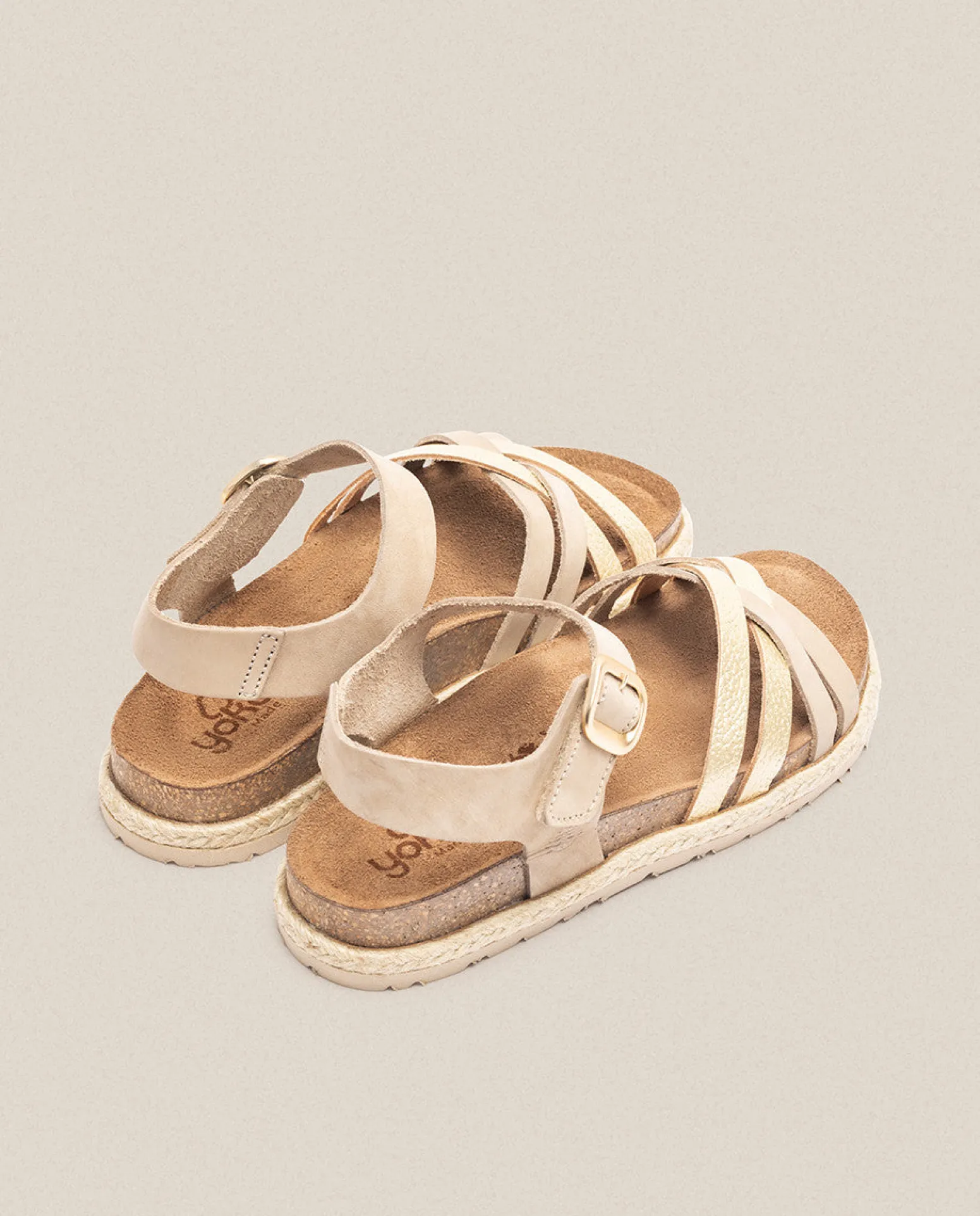 Sandalia Plana Arena 001 Beige