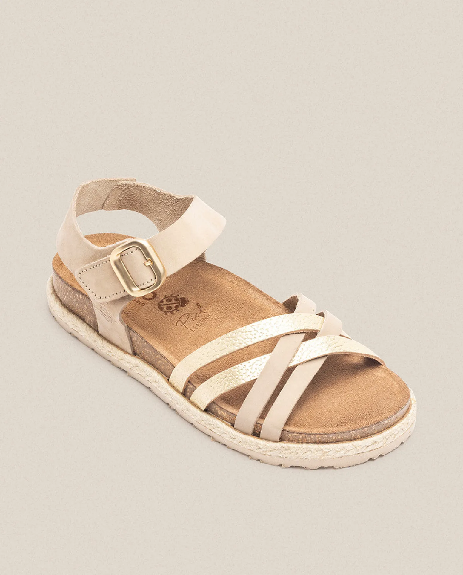 Sandalia Plana Arena 001 Beige