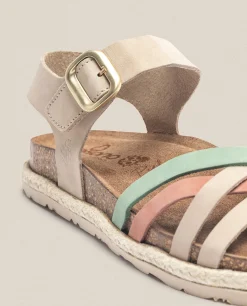 Sandalia Plana Arena 001 Beige