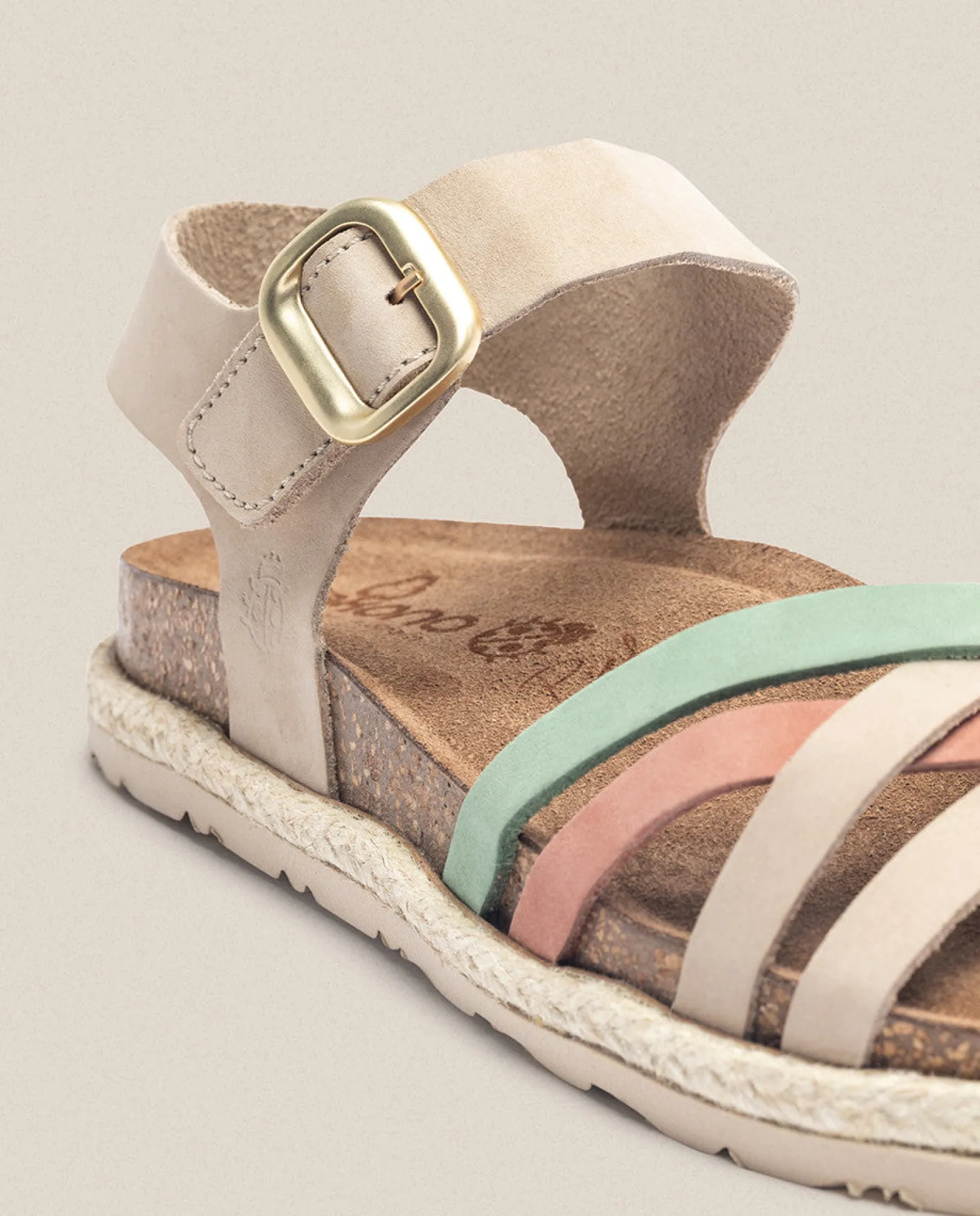 Sandalia Plana Arena 001 Beige