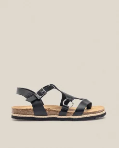 Sandalia Plana Chipre 021 Negro