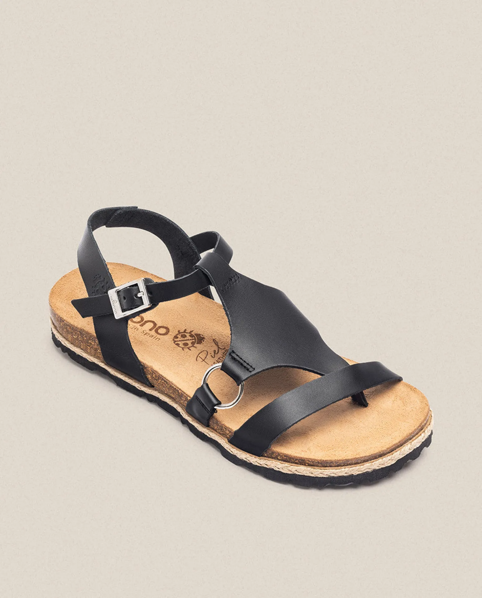 Sandalia Plana Chipre 021 Negro