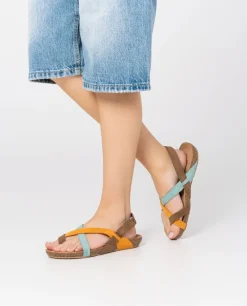 Sandalia Plana Ibiza 718 Naranja