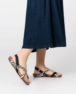 Sandalia Plana Ibiza 718 Negro