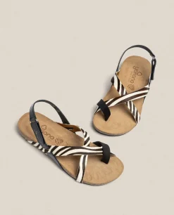 Sandalia Plana Ibiza 718 Negro