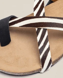 Sandalia Plana Ibiza 718 Negro