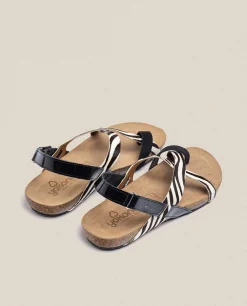 Sandalia Plana Ibiza 718 Negro