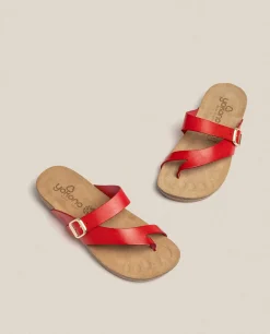 Sandalia Plana Ibiza 013 Rojo