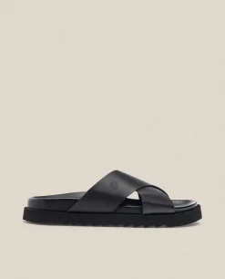 Sandalia Plana Man 003 Negro