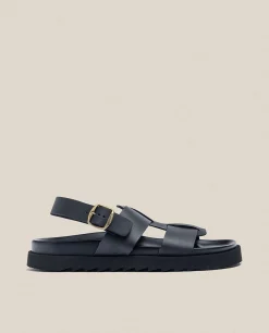 Sandalia Plana Man 002 Negro