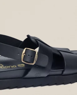 Sandalia Plana Man 002 Negro
