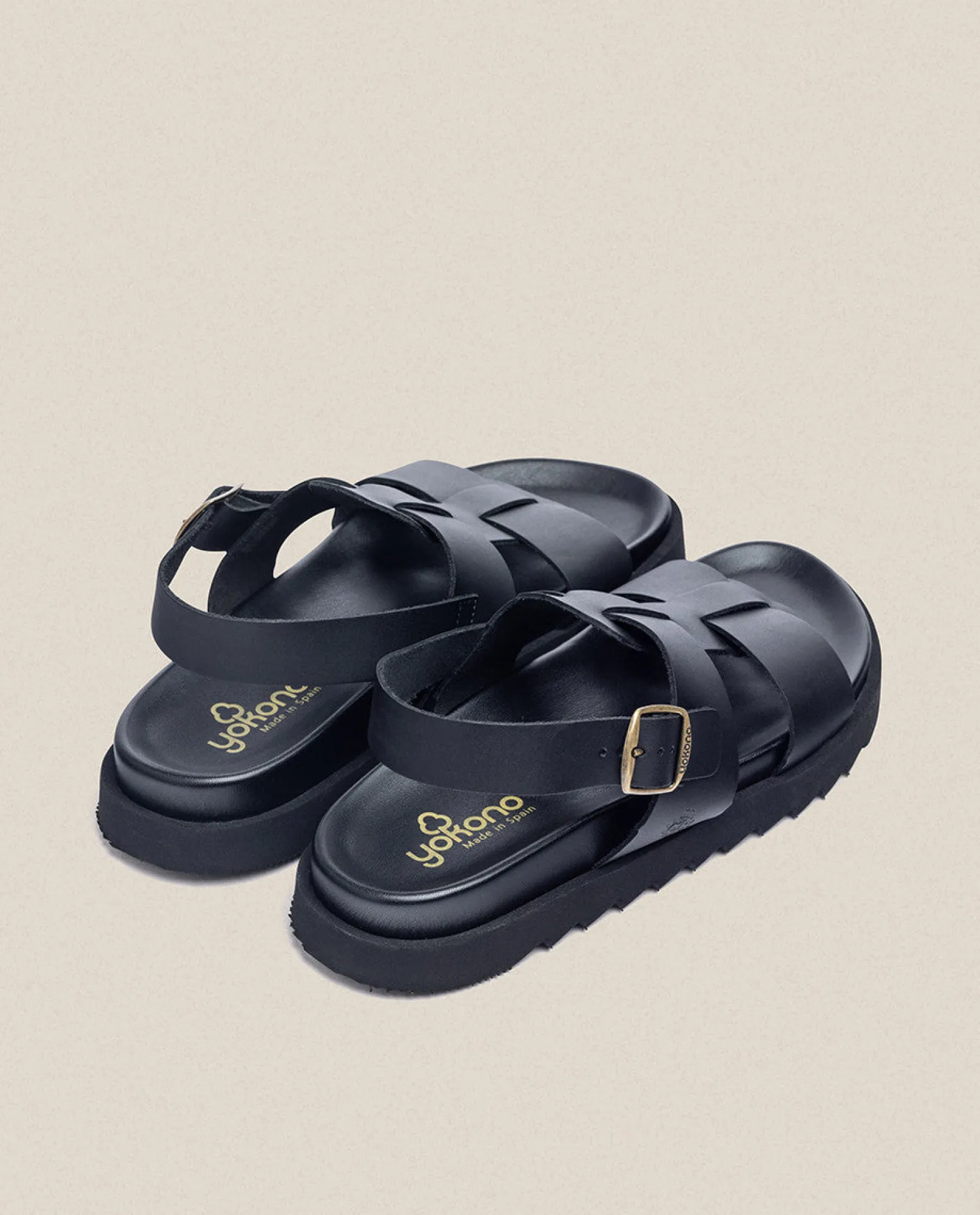Sandalia Plana Man 002 Negro