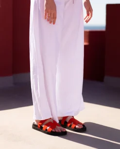 Sandalia Plana Morena 125 Rojo