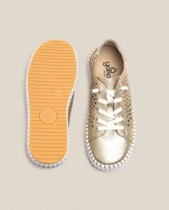 Zapato Plano Sintra 002 Dorado